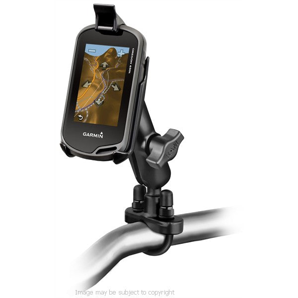 RAM Garmin Approach G5 &amp; Oregon Holder with U-Bolt Mount, Double Socket Arm &amp; Diamond Base. (sku 18607)