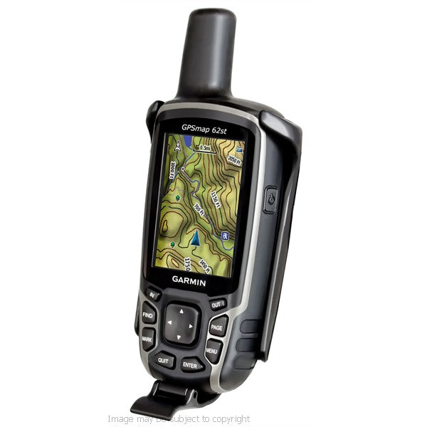 RAM Garmin GPSMAP 62 &amp; Astro 320 Holder with U-Bolt Mount, Double Socket Arm &amp; Diamond Base (sku 18639)