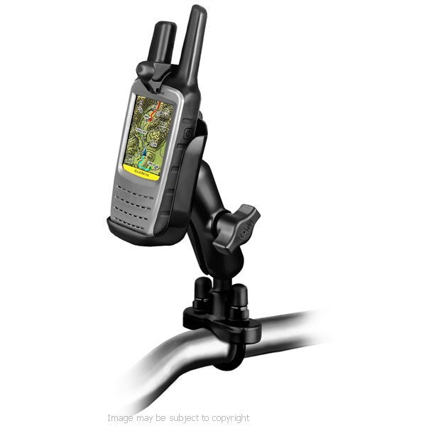 RAM Garmin Rino 600 series Holder with U-Bolt Mount, Double Socket Arm &amp; Diamond Base. (sku 18640)