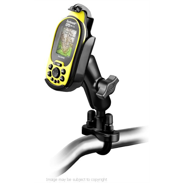RAM Delorme Earthmate Holder with U-Bolt Mount, Double Socket Arm &amp; Diamond Base. (sku 18641)