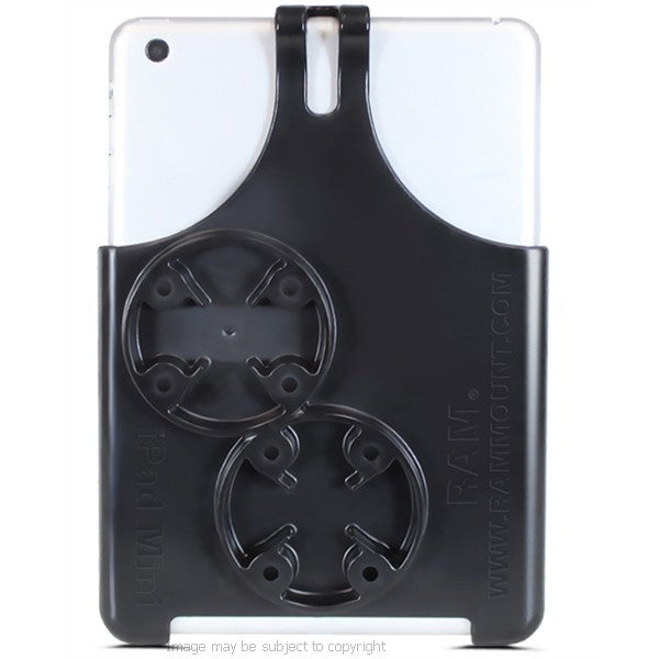 RAM EZ-ROLL'R Cradle for Apple iPad mini with Twist Lock Suction Cup,Double Socket Arm &amp; Round Base Adapter.(sku 18648)