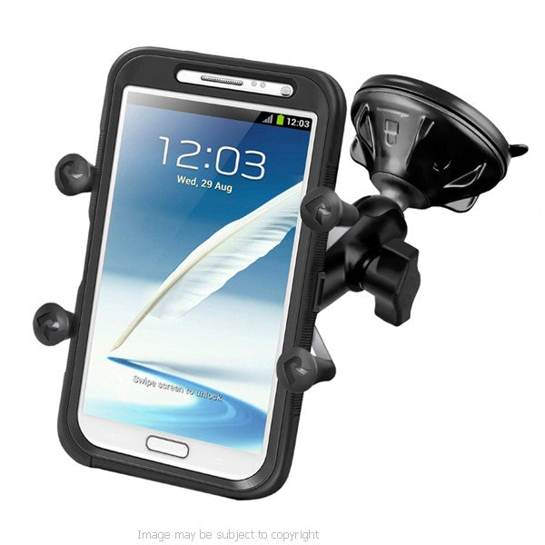 RAM Universal X-GRIP IV Large Phone-Tablet Holder with Short Arm &amp; Suction Cup Mount. (sku 18701)