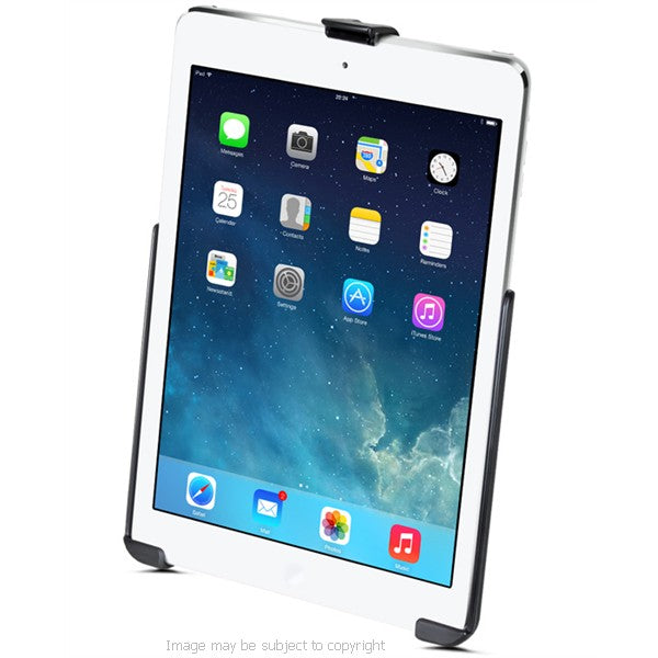 RAM EZ-ROLL'R Cradle for Apple iPad Air WITHOUT A CASE, SKIN OR SLEEVE. (sku 18704)