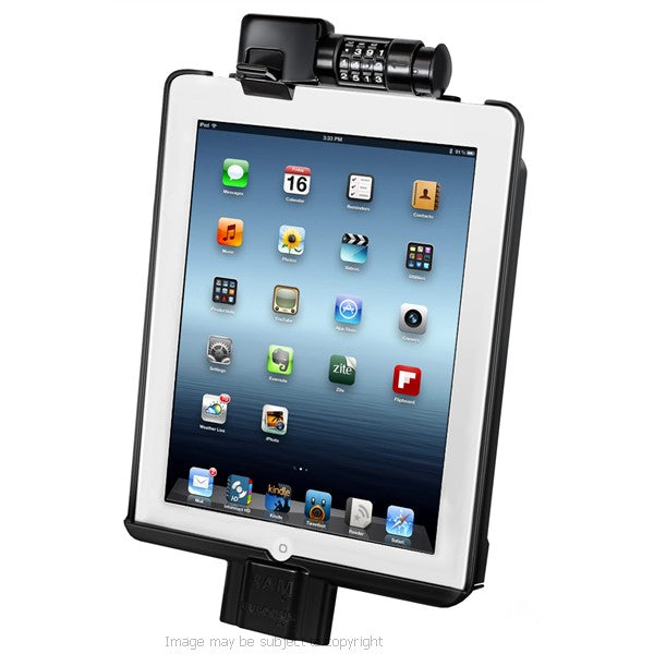 RAM DOCK-N-LOCK Cradle for Apple iPad 2 WITHOUT CASE, SKIN OR SLEEVE. (sku 18984)