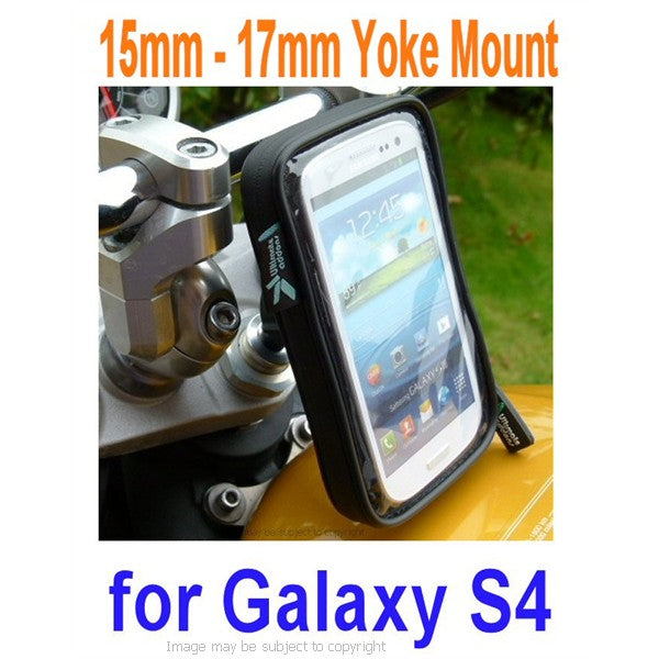 15mm-17mm Galaxy S4 GT-i9500 Motorcycle Central Fork Stem Yoke Mount (sku 16792)