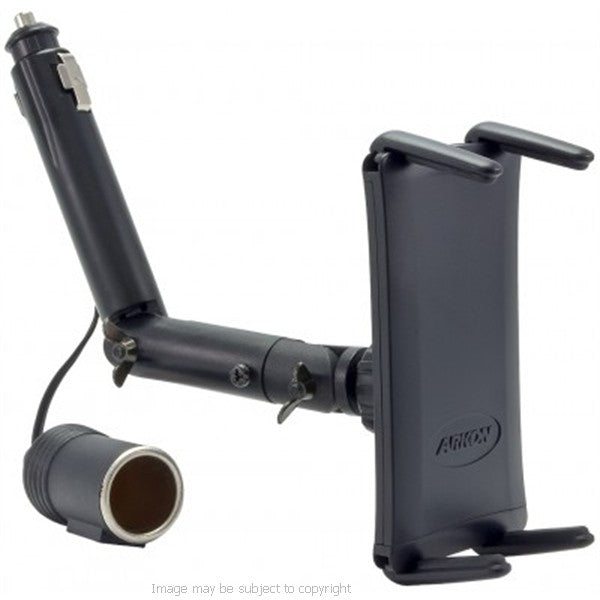 Arkon SM621 Slim-Grip Ultra 12V Lighter Socket Mount with Power Dongle for Large Smartphones &amp; 7" 8" Tablets (sku 19128)