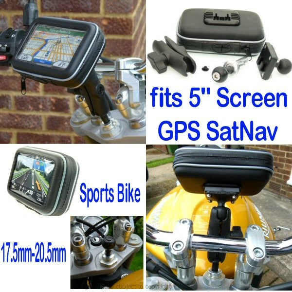 5inch Screen SatNav 19mm Sports Motorcycle Extended Mount (sku 14305)