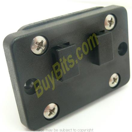 Arkon Dual T 2 lugg mounting system on a RAM 1inch Ball mounting fixture for use with RAM Motorcycle Mounts (sku 7284)