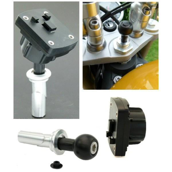 20.5mm-24.5mm Motorcycle Bike Fork Stem Yoke Mount &amp; 3 Prong Adaptor (sku 14866)