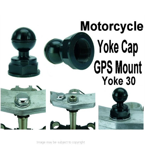 Honda, Kawasaki, Suzuki Motorcycle Yoke Cap GPS Mount - Yoke 30 (sku 16615)