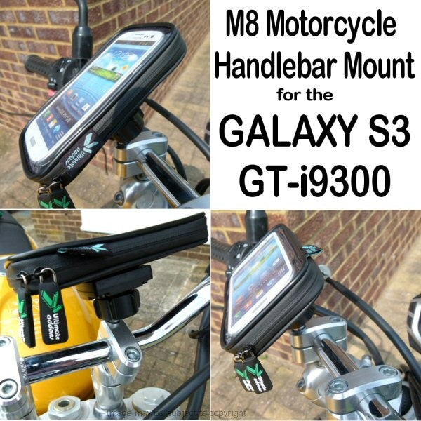 Waterproof Galaxy S3 GT-i9300 Motorcycle M8 Handlebar Top Clamp M8 Mount (sku 14821)