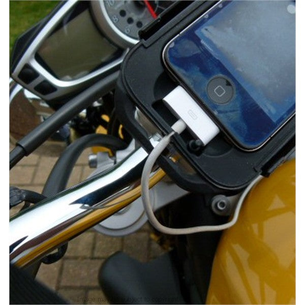 Waterproof Central Fork Stem Yoke Motorcycle Tough Case Mount 17.5mm - 20.5mm for the Apple iPhone 4S (sku 13418)