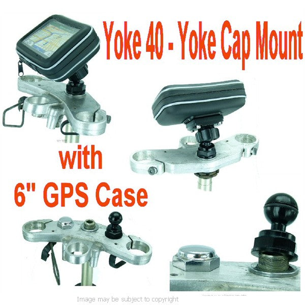 Yoke 40 - 6inch XXL Screen GPS Satnav Motorcycle Yoke Nut Cap Mount  (sku 16704)