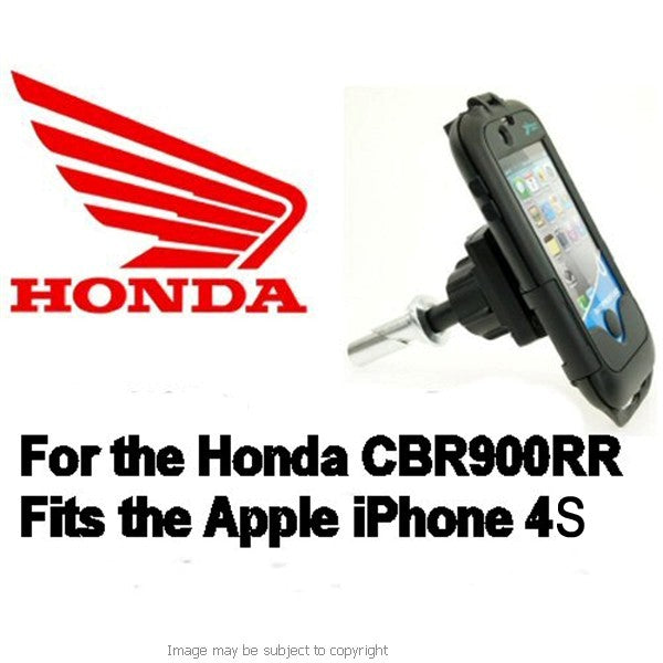 Honda CBR900RR 2000-2001 13mm Central Fork Stem Yoke Motorcycle Mount &amp; Waterproof TOUGH Case for the Apple iPhone 4S (sku 13437)