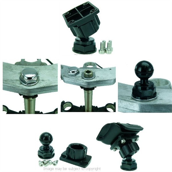 TomTom Rider v5 Alternative Motorcycle Yoke Cap GPS Mount - Yoke 50 (sku 16642)