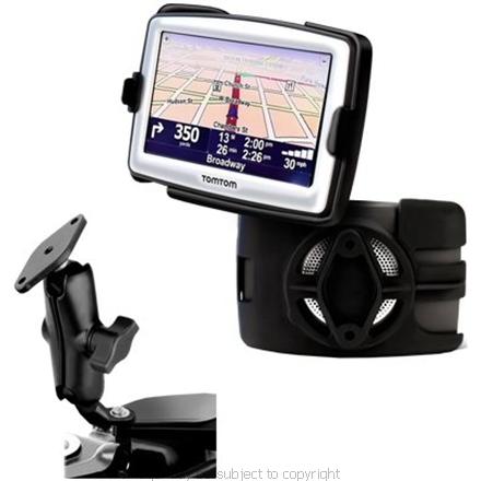RAM 9MM MOTO FLAT MOUNT with DIAMOND MOUNTING BASE &amp; Cradle for the TomTom XL IQ Routes - Live - Classic - 22 series RAM-B-179-TO8 (SKU 7200)