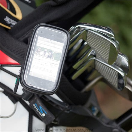Universal Waterproof Mobile or Smart Phone Case with Clip Mount for Golf Bags 125 x 65mm (sku 8206)
