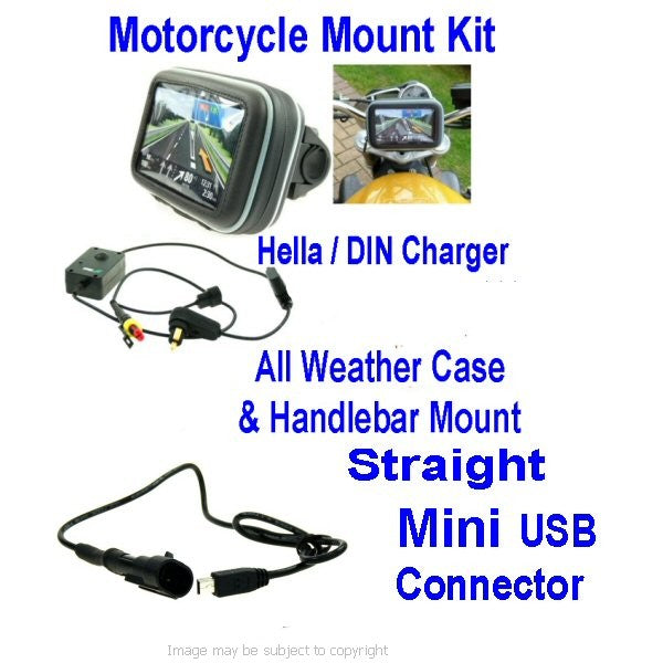 SatNav GPS Bike Mount Kit for Hella - Din Socket (SKU 12790)
