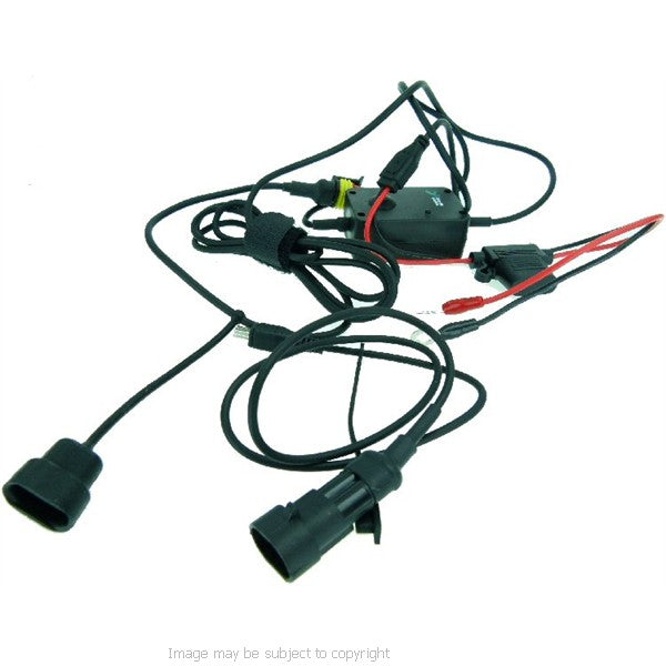 Straight Mini USB Direct to Battery Hard Wire Motorcycle Charging Cable (SKU 9804)