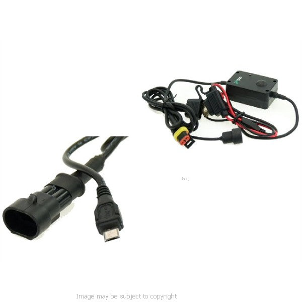 Micro USB Direct to Battery Hard Wire Motorcycle Charging Cable (sku 9808)