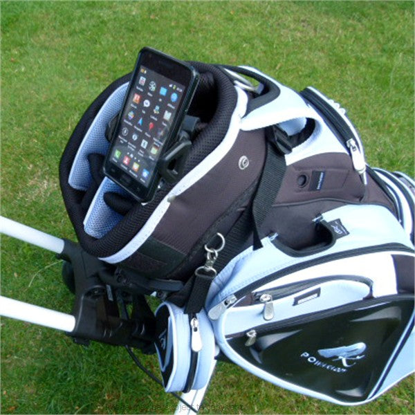 BLACK Golf Bag Clip Phone Mount for Samsung Galaxy S3 GT-i9300 (sku 14602)