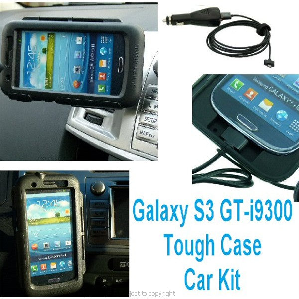 Easy Fit Samsung Galaxy S3 GT-i9300 Car Vent Mount Bundle (sku 15712)