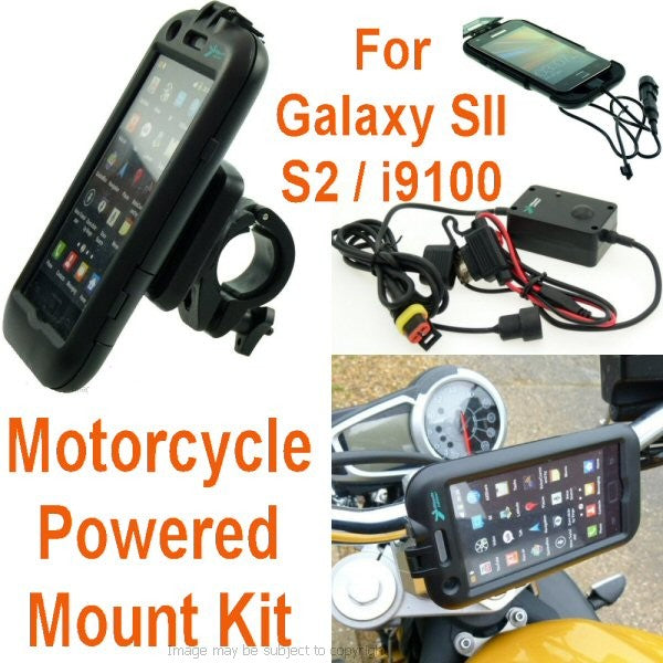 Samsung Galaxy S2 - i9100 Waterproof Motorcycle Powered Mount (sku 13995)