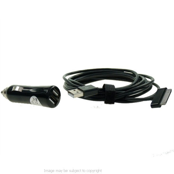 Dual USB Vehicle Lighter Charger for Apple iPad (sku 13876)