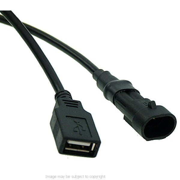 USB Direct to Battery Hard Wire Motorcycle Charging Cable (SKU 14260)