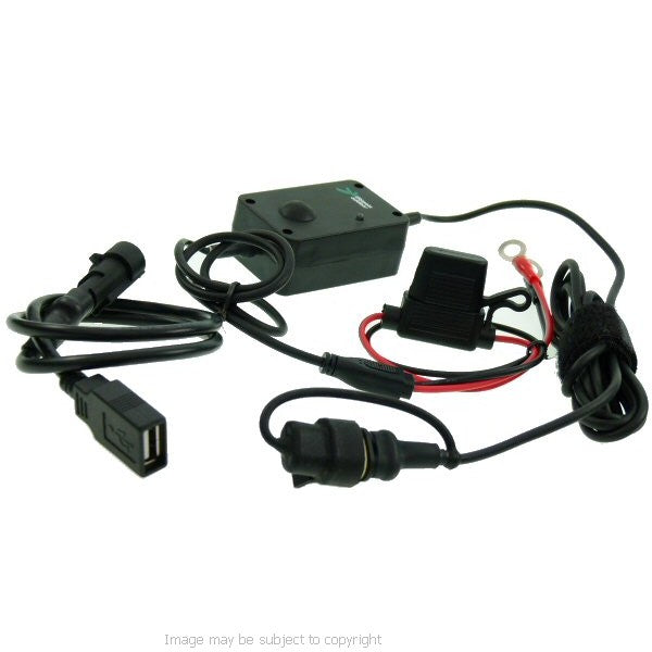 USB Direct to Battery Hard Wire Motorcycle Charging Cable (SKU 14260)