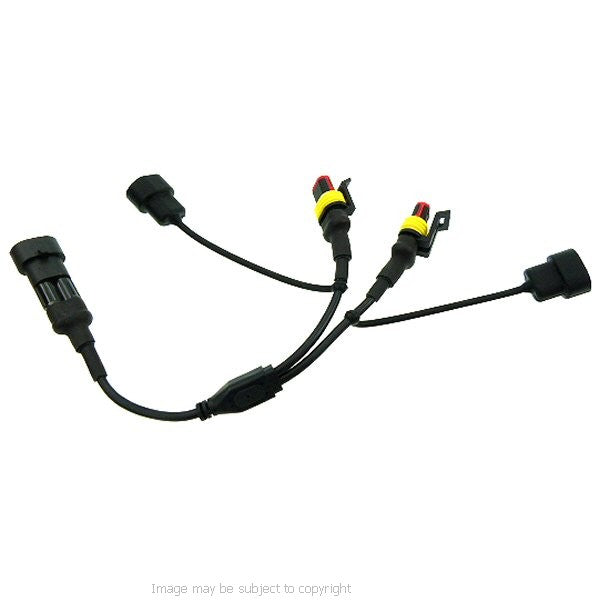 Dual Charger Adaptor for Ultimate Addons Waterproof Motorcycle Battery Cable (sku 14269)