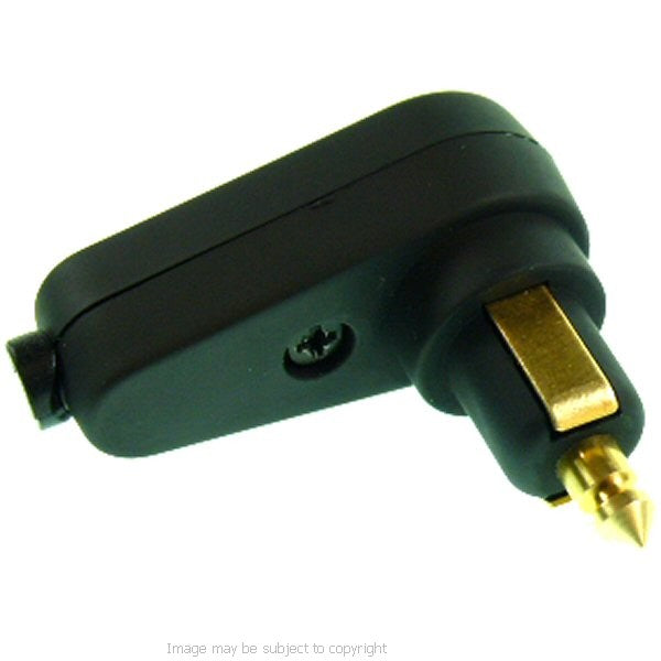 Angled Hella DIN Motorcycle Power Plug (sku 15052)