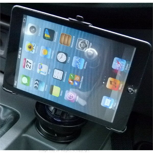 Dedicated iPad MINI Cup Holder Car Mount (sku 16078)