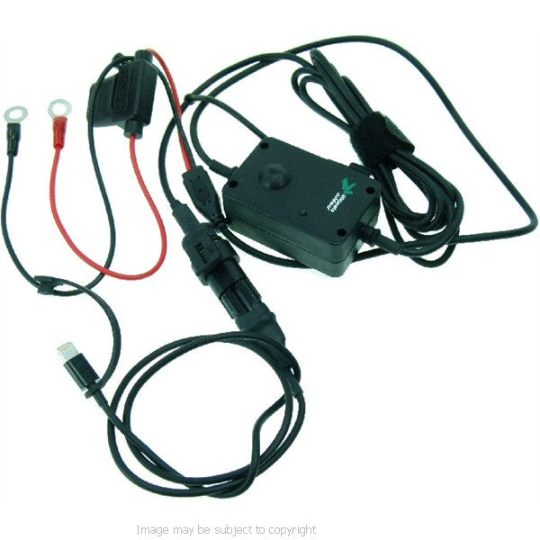 Direct to Battery Hard-Wire Motorcycle Charging Cable for iPhone 5S (SKU 17440)