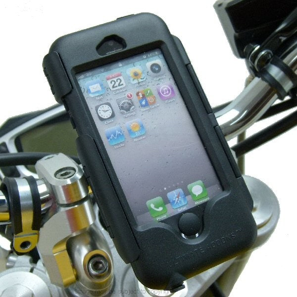 Waterproof Quick Fix Tough Motorcycle Bike Handlebar Mount for Apple iPhone 5 (sku 16157)