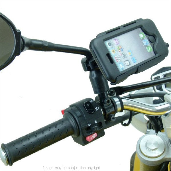 Waterproof iPhone 5S Tough Case Motorcycle Mirror Stem Mount (sku 17618)