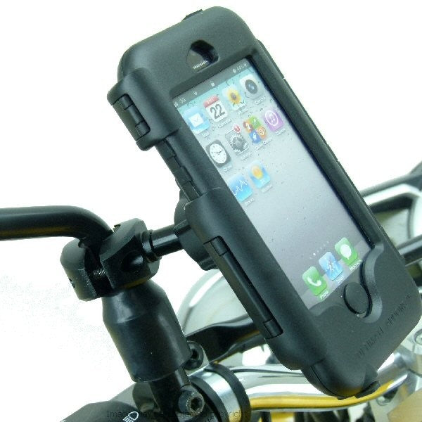 Waterproof iPhone 5S Tough Case Motorcycle Mirror Stem Mount (sku 17618)