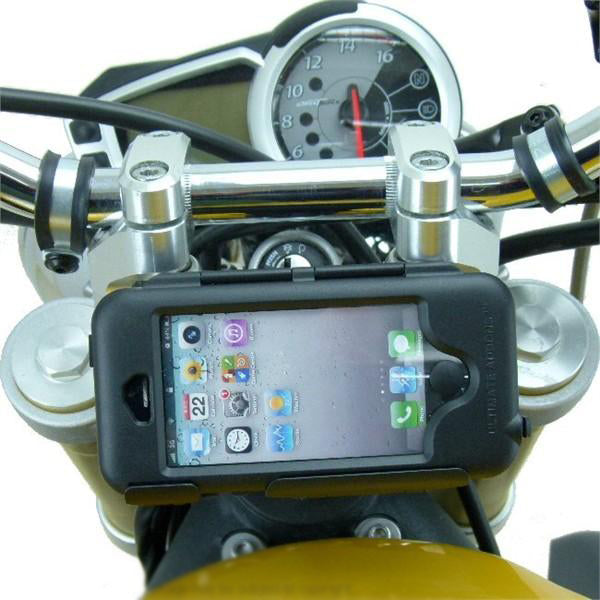 Waterproof DIN Powered 13.3-14.7mm Motorcycle Fork Stem Yoke Mount for iPhone 5C (sku 19269)