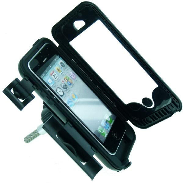iPhone 5C Waterproof M8 Motorcycle Handlebar Top Clamp Tough Case Mount (sku 19285)