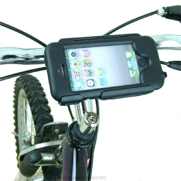 Secure Metal U-Bolt Cycle Bicycle Handlebar Tough Case Mount for iPhone 5 (sku 16210)