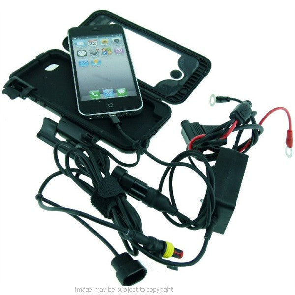 Powered iPhone SE 1st edition Locking Strap Tough Case Motorcycle Mount (sku 34807)