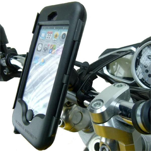 Hella - DIN Powered Locking Strap Tough Case Motorcycle Mount For iPhone SE 1st edition (sku 34806)