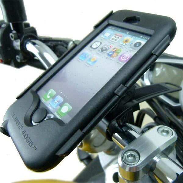 Hella - DIN Powered Locking Strap Tough Case Motorcycle Mount For iPhone SE 1st edition (sku 34806)