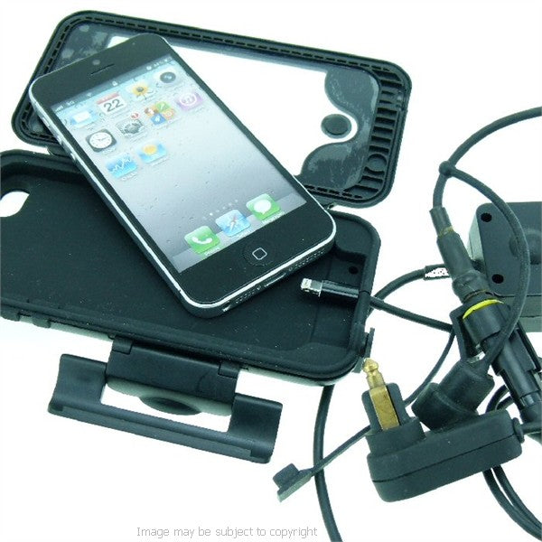 Waterproof Motorcycle Hella - DIN Powered Yoke Fork Stem Mount for iPhone 5 5S (sku 16247)
