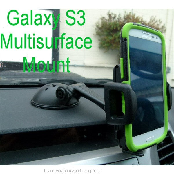 Adjustable Galaxy S3 GT-i9300 Multisurface Car Dashboard - Desk Suction Mount (sku 16337)