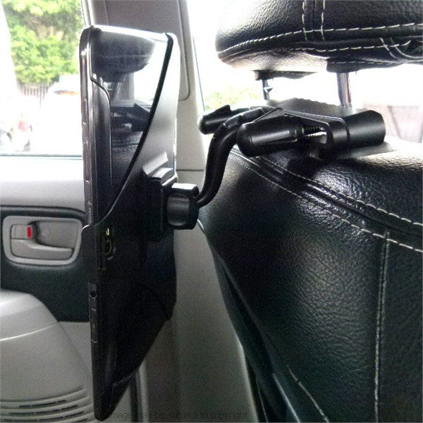 Dedicated Galaxy Note 10.1 Deluxe Car Headrest Tablet Mount (sku 16624)