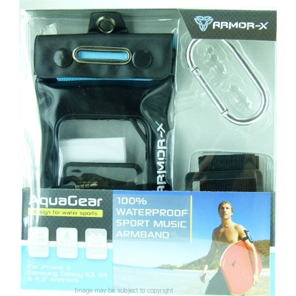 Armor-x AquaGear IPX8 100%* Waterproof Sports Music Armband for Galaxy S4 (sku 17032)