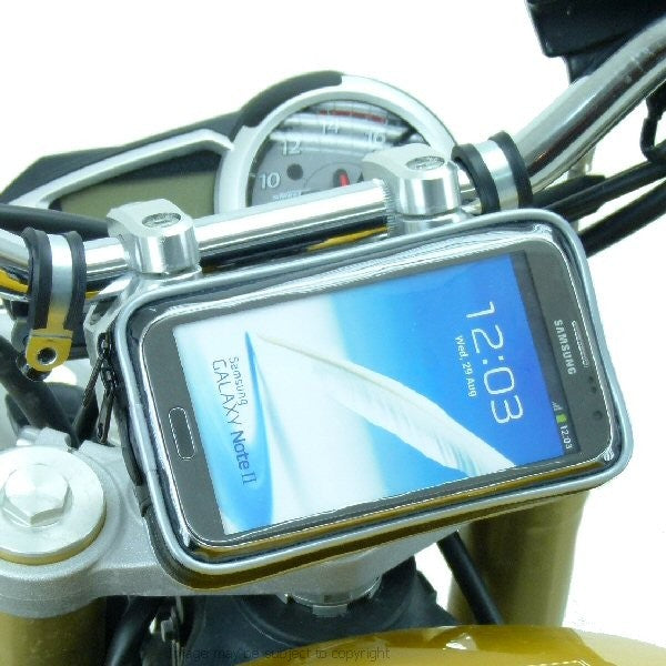 Weather Resistant Galaxy Note 2 Motorcycle Fork Stem Yoke Mount 20.5 -24.5mm (sku 17158)