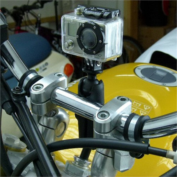 Go Pro Hero Camera Motorcycle Fork Stem Yoke Mount 17.5 - 20.5mm (sku 17191)