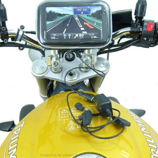 Waterproof Hella - DIN Powered Motorcycle Mount for TomTom START 60 (SKU 17360)